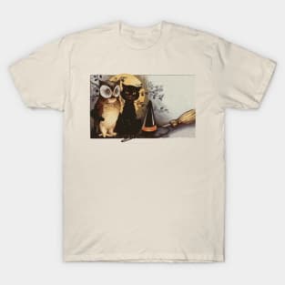 Halloween Owl and Cat T-Shirt